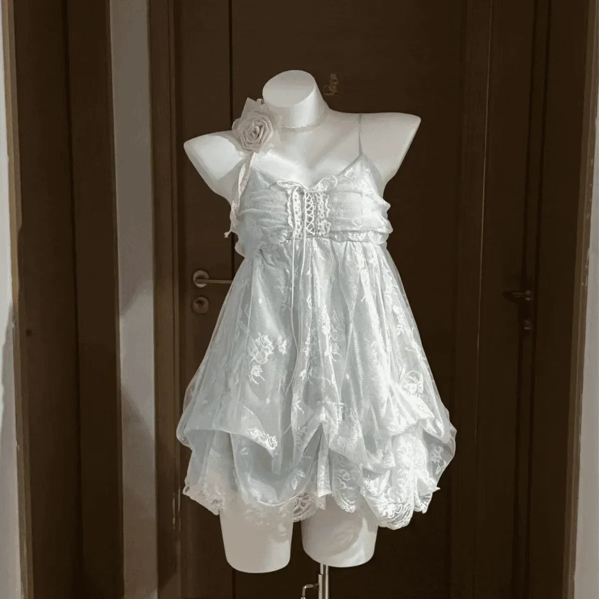 New Vintage Summer Women Sets Elegant Ruffle Lace Chiffon Design Mini Skirt Suit Fairy Female Sweet Korean Fashion Outfits 2025