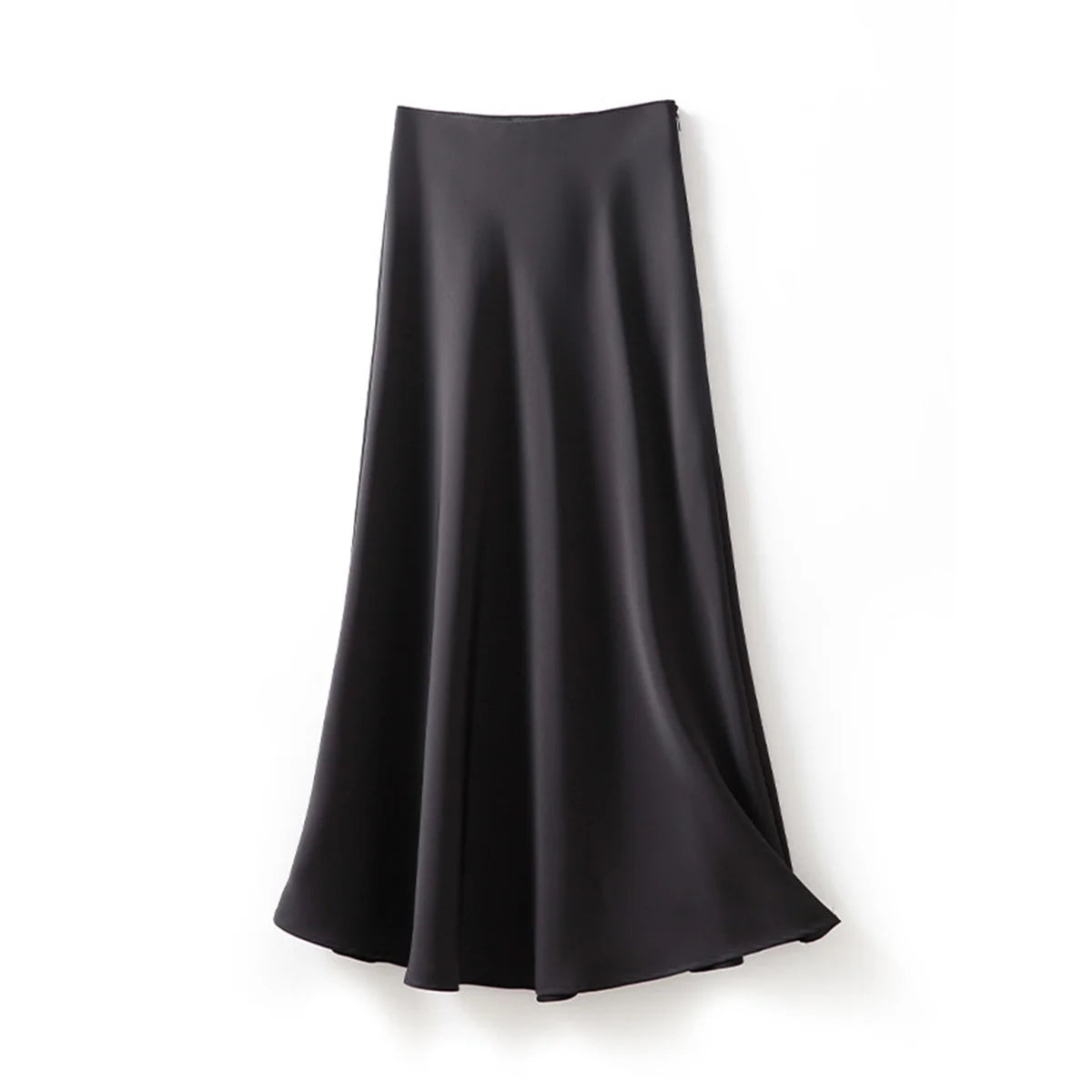 2026 Satin Fabric Skirt Woman High Waist Elegant Long Skirts For Women Korean Fashion Summer Chic Office Slim Fit Midi Skirts