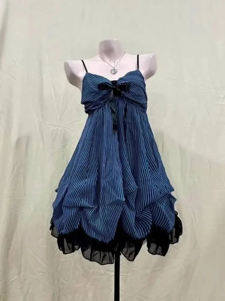 New Vintage Summer Women Sets Elegant Ruffle Lace Chiffon Design Mini Skirt Suit Fairy Female Sweet Korean Fashion Outfits 2025
